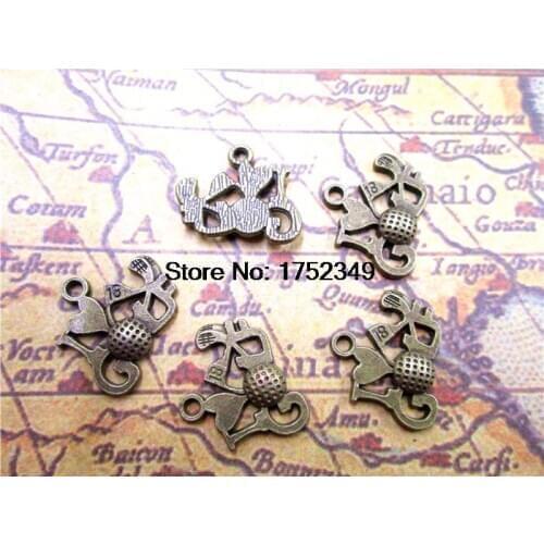 20pcs- I Love golf Charms, Antique bronze Tone I Love golf charm pendants, Jewelry Making