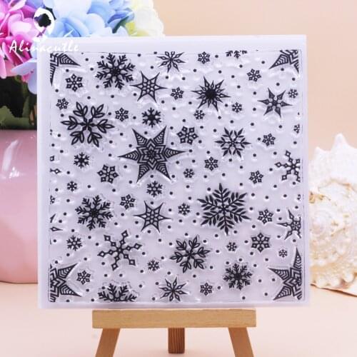 CLEAR STAMPS Winter Snow Falling Snowflakes DIY Scrapbooking Handmade Card Album Paper Craft Rubber Transparent Silicone Stamp