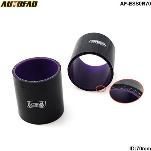 Straight Silicone Hose 2.75" 70mm Intercooler Coupler Tube Pipe Black For Honda 94-97 Accord AF-ESS0R70