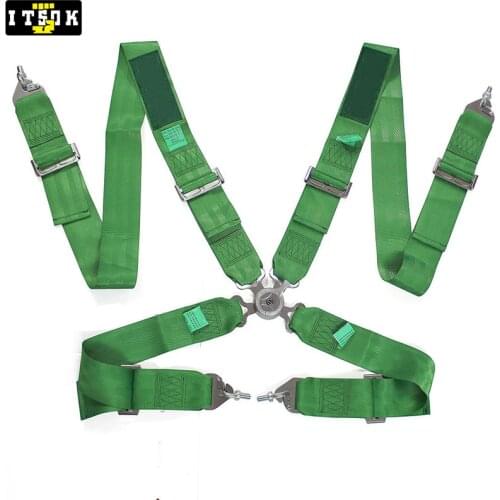 TA Style Seatbelt 3 Inch 4 Point Snap-On Camlock Racing Harness Seat Belt Adjustable Drift Safety Shoulder Strap With JDM Logo