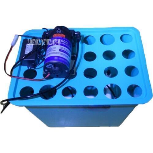 Home DIY 24 Hole Fog Mist Cultivate Vegetable Flower Planting Cultivate Box Soilless Aeroponics Method Cultivation Equipment