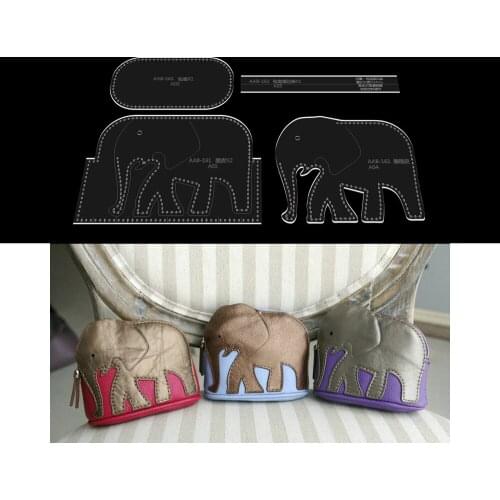 DIY Leather craft Cute Coin Purse Stencil Sewing Pattern Durable Acrylic Wallet Leather Template