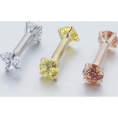 1 Piece 16Gx6x3mm Stainless Steel Barbell Earring Clear Zircon Stone Double Crystal Tragus Ear Piercing Body Jewelry
