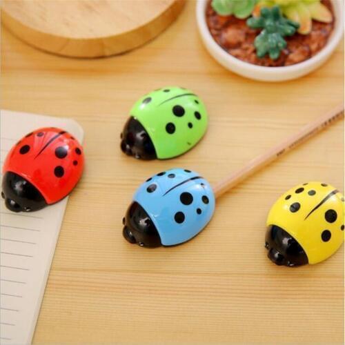 Shipping Seven star ladybug pencil sharper Little Girl & Boy manual sharpener for kids Stationary Office School supplies Y