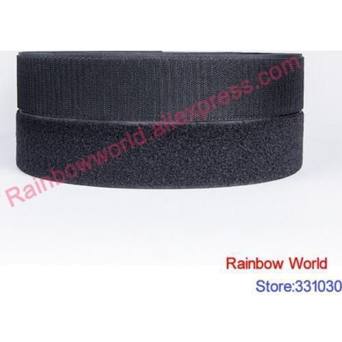 Width 5cm black High Quality 100% nylon Fastener Magic Tape Hook and Loop for DIY stick fabric bag (24 meters/roll)
