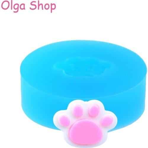 DYL359 13.6mm Mini Pawprint Silicone Mold - Animal Paw Mold Miniature Food Jewellery Cookie Biscuit, Resin Clay, Candy Mold