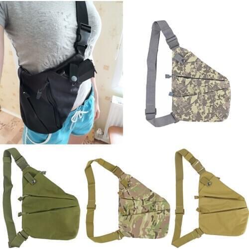 Tactical Concealed Storage Gun Bag Holster Left Right Nylon Shoulder Bag Anti-theft Bag Chest Multifunctional Hunting Bag