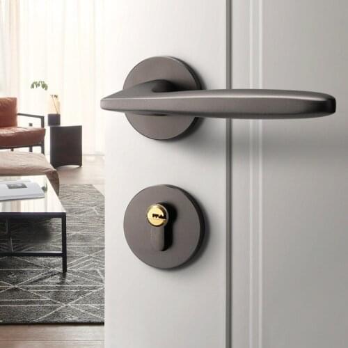 Postmodern Split Door Lock Bedroom Room Wooden Door Lock Set Universal Household Indoor Silent Magnetic Door Lock