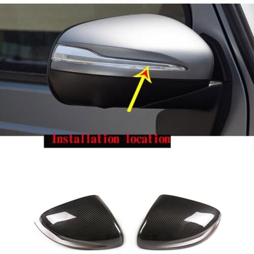For Mercedes-Benz G-Class W463 2019-2020 Real Carbon Fiber Car Rearview Mirror Reversing Mirror Cover Stickers Car Accessories