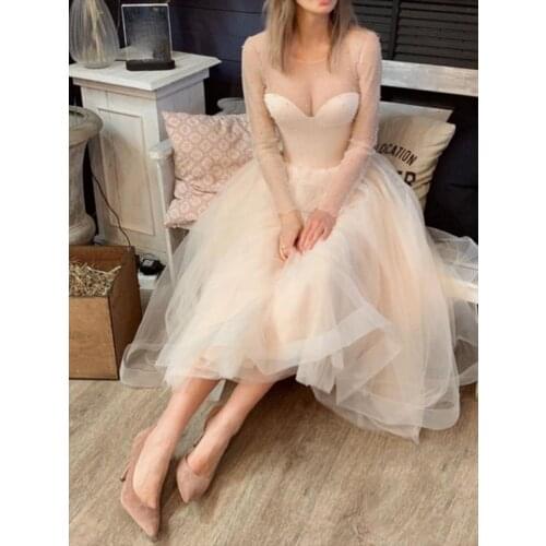 Sexy Lace Womens Party Dress Elegant Long Sleeve Ruffle Chiffon White Dress Summer V Neck Ladies Wedding Clothing 2021