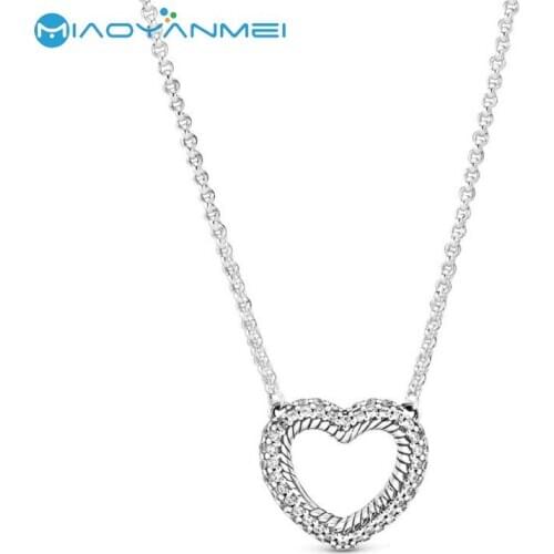 Lady Birthday Gift 2020 Autumn New 925 Sterling Silver Necklaces Silver Love Pendant Silver Necklaces Women DIY Fashion Jewelry
