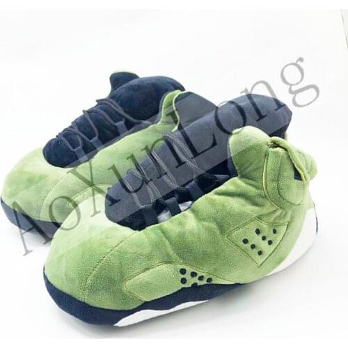 Winter Unisex Green Pocket Indoor Cotton Shoes Ladies House Warm Home Slippers Womens Floor Sliders One Size Sneakers Slippers