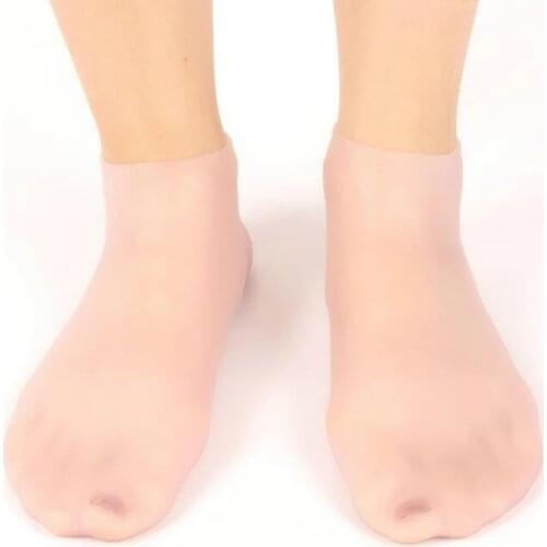 1 Pair Silicone Gel Moisturizing Gel Heel Socks Anti Cracked Foot Skin Care Protectors Pain Relief Home Women Men Foot Care Tool