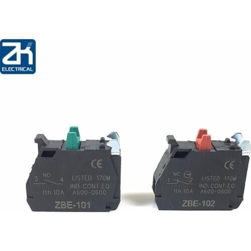 10pcs Button Switch Contact Block Zbe-101 No / Zbe-102 Nc Xb4/xb5