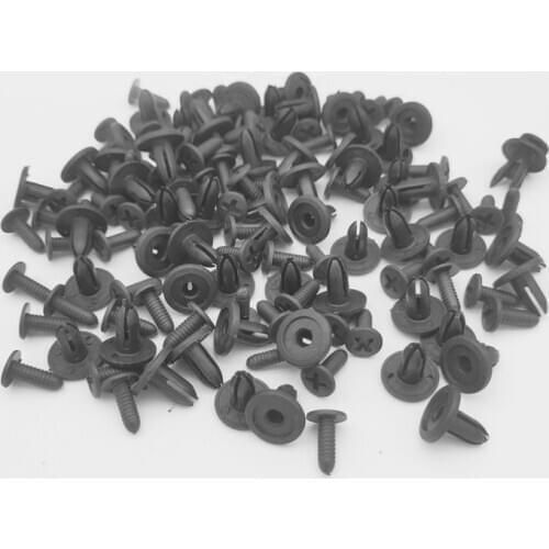 500Pcs 6mm 8mm Auto Bumper Fastener 6mm Hole Rivet Retainer Push Engine Cover Car Door Trim Panel Clip Fasteners for Toyota