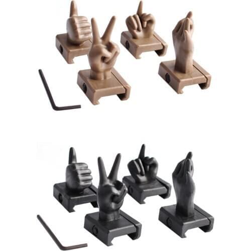 4 Pcs Novelty Finger Thumb Sights Wide Rail Mount Base Hunting Scope Mount Decor