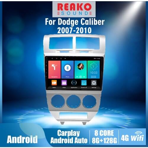 REAKOSOUND For Dodge Caliber Head Unit Stereo 2007-2010 2Din Android WIFI Car Multimedia Player GPS Navigation with Frame