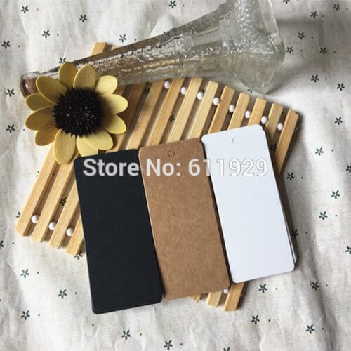Free shipping blank white tag 4x9cm/garment hang tag/kraft paper tag/price tag/paper label printing/DIY gift card 300 pcs a lot