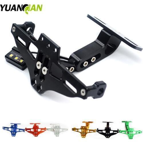 CNC Motorcycle Adjustable Angle License Number Plate Frame Holder Bracket For Tirumph Street Triple Speed Triple 1050 Twin 900