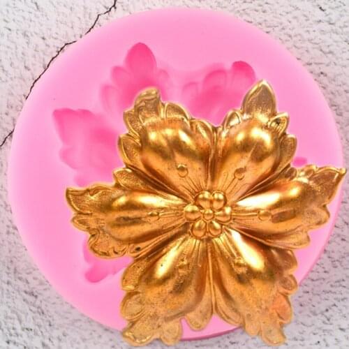 Flower Silicone Fondant Cupcake Topper Mold Wedding Cake Decorating Tools Jewelry Resin Molds Candy Polymer Clay Chocolate Mould