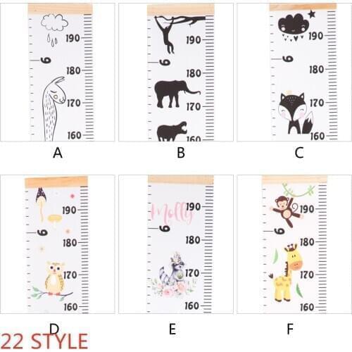 Wooden Wall Hanging Baby Height Measure Ruler Wall Sticker Decorative Props Child Kids Growth Chart for Bedroom Home Decoration