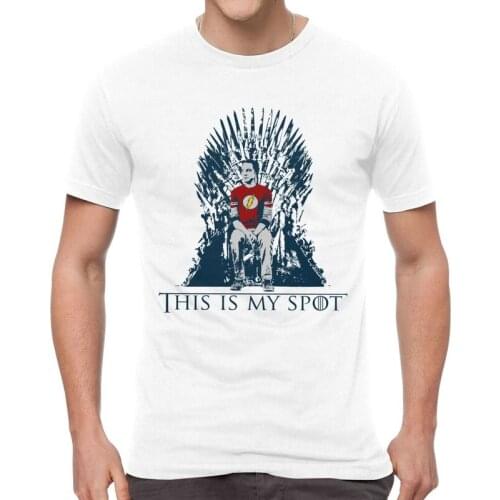 The Big Bang Theory T-shirt Men Streetwear T Shirt Short Sleeve 100% Cotton Sheldon Cooper This Is My Spot Tshirt Cool Tee Tops