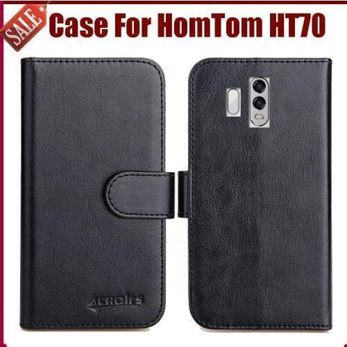 Hot Sale! HomTom HT70 Case New Arrival 6 Colors High Quality Flip Leather Protective Phone Cover For HomTom HT70 Case