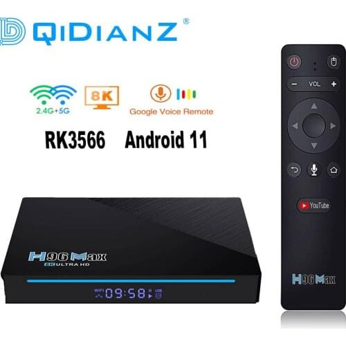 H96 MAX Android 11 TV BOX RK3566 Quad-Core 4GB 32GB LAN 1000M 2.4G/5G Dual Wifi BT4.0 4K HD Set top Box 8GB 128GB PK X88 PRO20