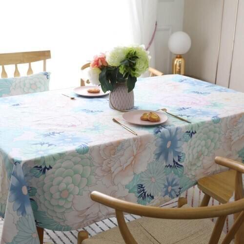 Floral Printing Cotton Colorful Cotton Tablecloth Decorative Home Wedding Banquet Table Cover Mantel Antimanchas