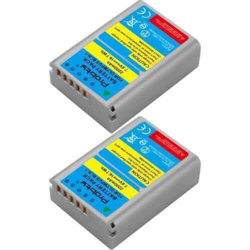 2Pcs High capacity 2200mAh BLN-1 BLN1 bln 1 Rechargeable Li-ion Battery for Olympus E-M5 OM-D E-M1 E-P5 BLN 1 Battery