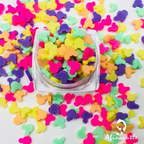 20g 4mm mix color mice Slices For Slime Supplies Nails Art Polymer Clear Clay accessories DIY Sequins scrapbook shakes