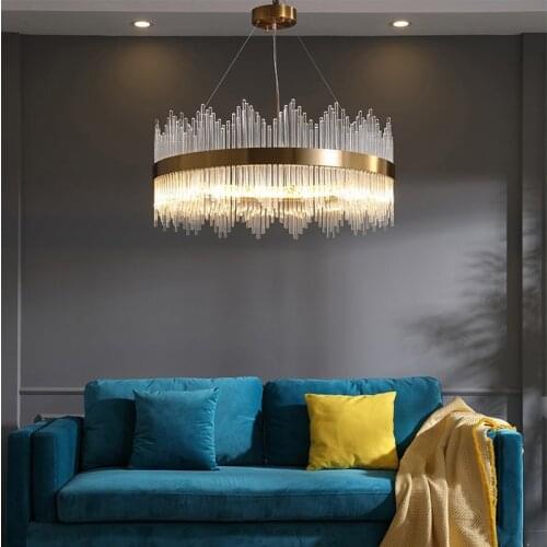 Modern Luxury Led Chandeliers Crystal Copper Chandelier Lighting Lamps for Living Room Art Decor Dining Room Suspension Hanglamp