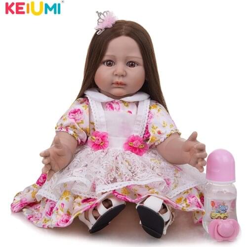 22 Inch Bebe Reborn Soft Cloth Body Real Touch Baby Doll Realistic Toy Reborn Toy Toddler Baby Dolls For Kids Birthday Gifts