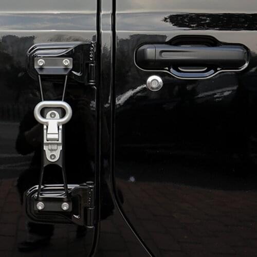 QHCP Non-slip Car Folding Door Hinge Foot Pedal Peg Stepping Ladder Metal Pedal Rest Doorstep Durable For Jeep Wrangler JL 18-21