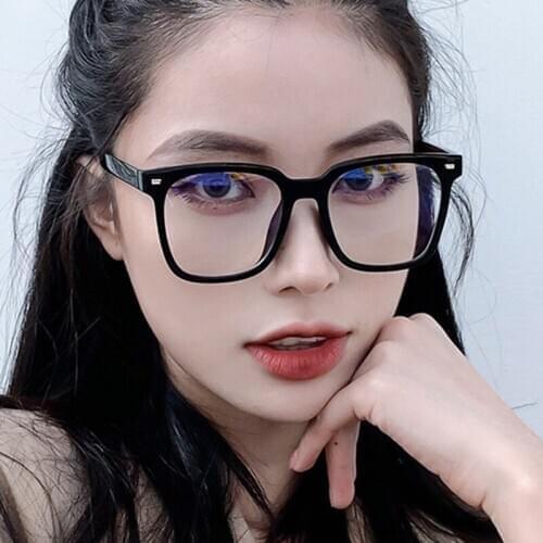 Anti-blue Light Eyeglasses Fashion Women Square Eyeglasses Men Myopia Optical Glasses Vintage Plastic Frame Computer 2020