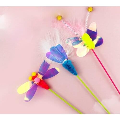 Plastic Cat Wand Funny Dragonfly Carrot Butterfly Cat Teaser Kitten Teaser Toy Kitten Teaser Toy Stick Cat Funny Toy Legendog