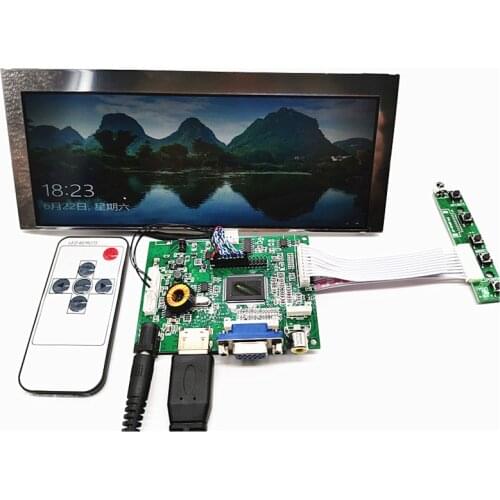 HDMI-compatible VGA 2AV Audio LCD Controller Board 8.7" AA078AA01 800X300 LCD Screen for Car central Multimedia advertising