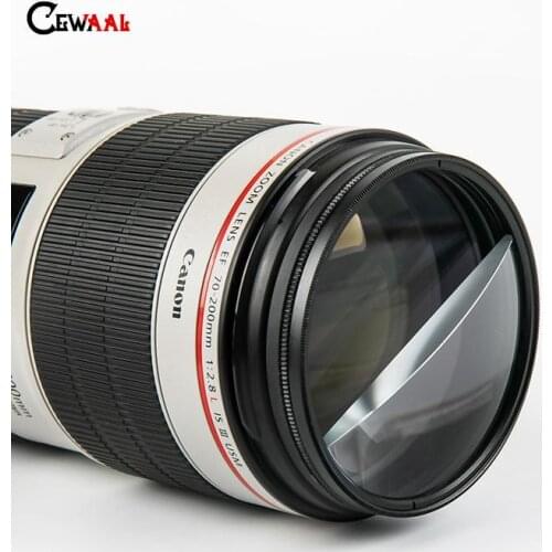 New Camera Filter Photography Foreground Virtual Filter Split diopter prism 77mm Polarizing Filter for Canon Nikon Sony