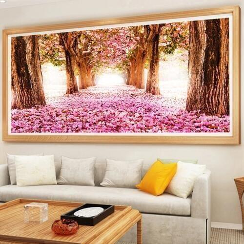 Zozack DIY Handmade Needlework, DMC Cherry tree cross stitch Printed patterns, Sets For Embroidery cross-stitch kits Home Decor