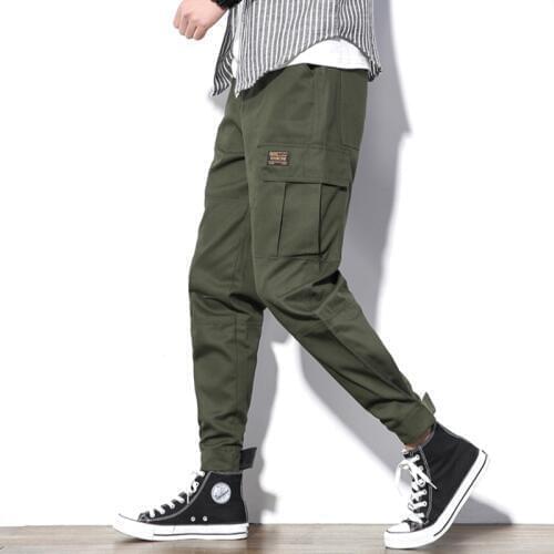 New Men Casual Harem Pants Joggers Hip Hop Pants Men Elastic Waistline Loose Little Feet Sweatpants Trousers Tactical Pants