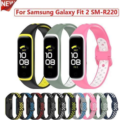 Silicone Watchband Strap For Samsung Gear Fit 2 SM-R220 fitness Replacement Wriststrap For Samsung Gear Fit2 SM-R220 Bracelet