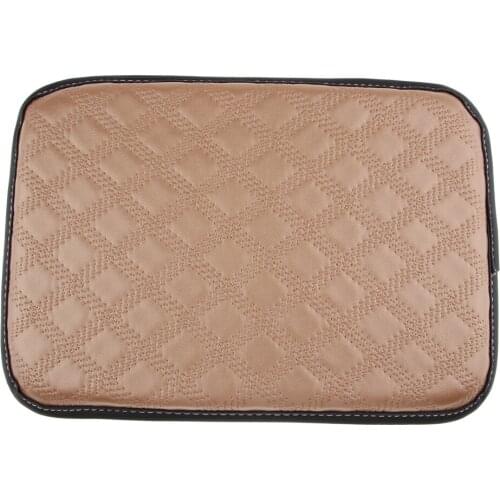 1.18x0.83inch Universal Car Leather Console Center Armrest Lid Cover Skin Protector Jacket