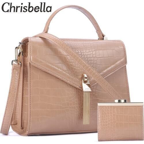 CHRISBELLA Fashion Women Handbags Leather Shoulder Bags Mini Purse Bag Set Large Capacity PU Leather Crossbody Bag Female Bolsos