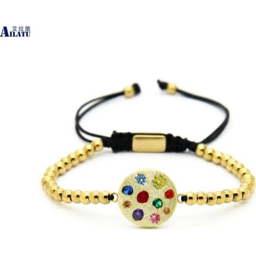 Ailatu Newst 7 Chakra Bracelet Healing Balance Jewelry with 4mm Stainless Steel Beads Yoga Bracelet For Women