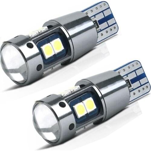 100Pcs 12-24v Canbus LED 3030 10SMD T10 W5W 194 LED Car Bulb No Error High Bright Vehicle Tail Light Side Marker Lamp For Auto