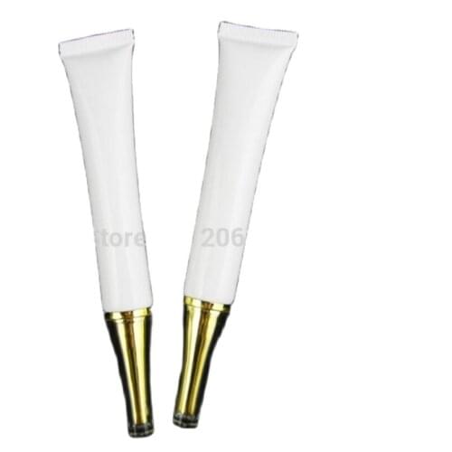 20ml white mildy wash soft tube or butter / handcream tube with gold acrylic lid