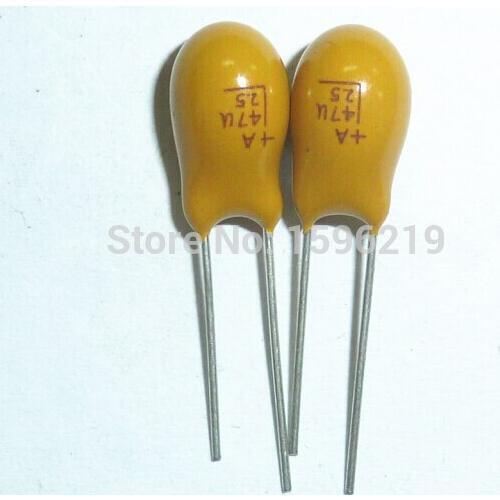 20pcs Tantalum capacitor 47uF 25V Brand New 25V47uF DIP Radial