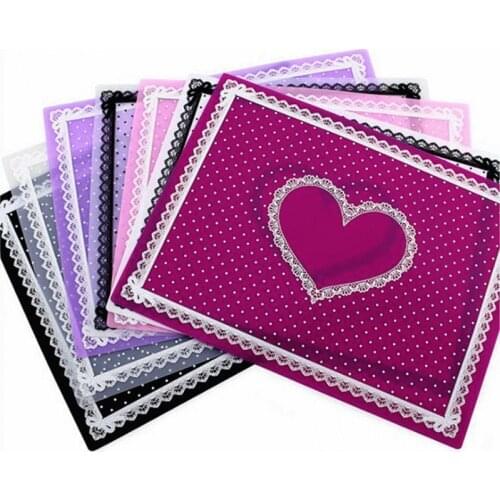 28.1*21.1 New Fashion Silicone Pillow Hand Holder Cushion Lace Table Washable Foldable Mat Pad Nail Art Salon Manicure Practice