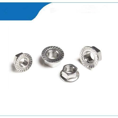 30PCS-M6 DIN6923 304 Stainless Steel Flange Nut Anti-Skid Tooth M6 Hexagon Flange Nuts Pinking Slip Locking Lock Nut HW015