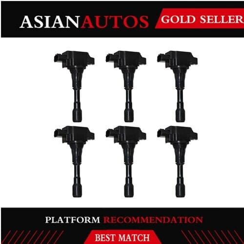 6Pcs Ignition Coil Pack 22448-JF00B 22448JF00B For NISSAN GT-R V6-3.8L 2009-2014